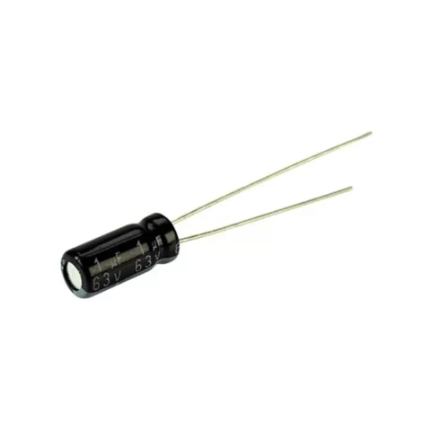 1uF 63V Through Hole Radial Electrolytic Capacitor