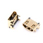 HDMI GOLDEN RIGHT ANGLE 19PIN SMD FEMALE SOCKET