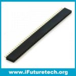 40 X 1 BERG STRIP FEMALE STRAIGHT 2.54mm - BLACK