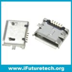 MICRO USB TYPE B FEMALE SOCKET 180 DEGREE