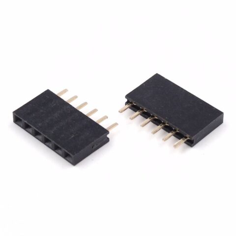 6PX1 BERG STRIP FEMALE PIN HEADER - 2.54MM - BLACK