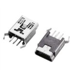 5PIN MINI VERTICAL USB DIP CURVED FEET FEMALE SOCKET CONNECTOR