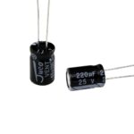 220uF 25V Through Hole Radial Electrolytic Capacitor