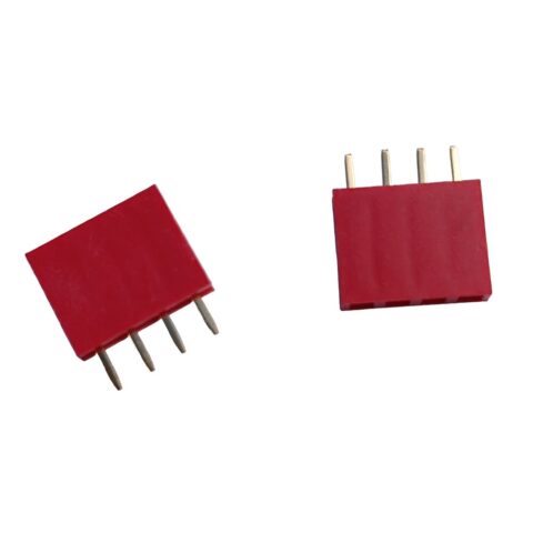 4PX1 BERG STRIP FEMALE PIN HEADER - 2.54MM - RED