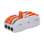 SPL-3 POLE WIRE CONNECTOR WITH SPRING LOCK LEVER FOR 3 WIRE LINE CONNECTION