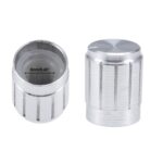 Silver Aluminum Alloy Potentiometer Knob Cap