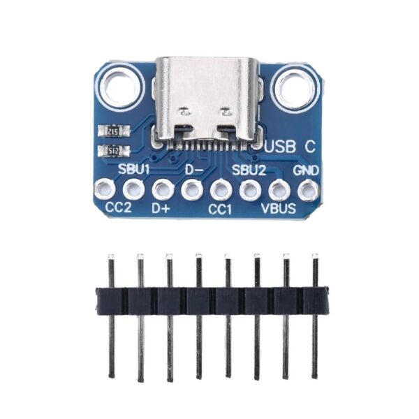 USB TYPE-C Female 6Pin Breakout Board