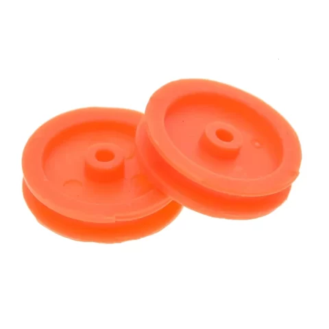 2 X 17mm Yellow Pulley Wheel