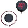 DC 4-100V Round LED Digital Voltmeter Display - Red
