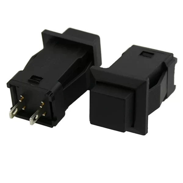 DS-429B 10MM 2PIN Self-Reset Square Push Button - Black