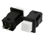 DS-429B 10MM 2PIN Self-Reset Square Push Button - White