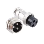 M12/GX12 3 Pin Male-Female Aviation Plug Connector