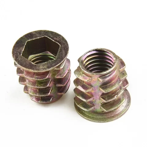 M8 X 10mm Wood Threaded Furniture Insert Nuts