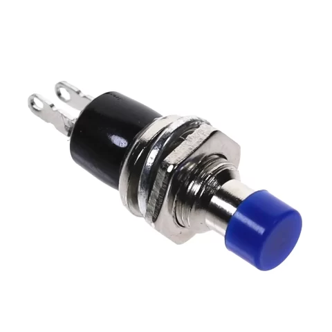 PBS-110 Push Button Switch Press Through - Blue