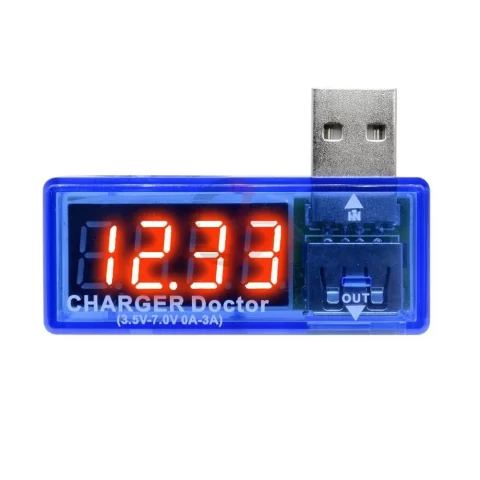 USB Charger Doctor Inline Current and Voltage Meter Tester