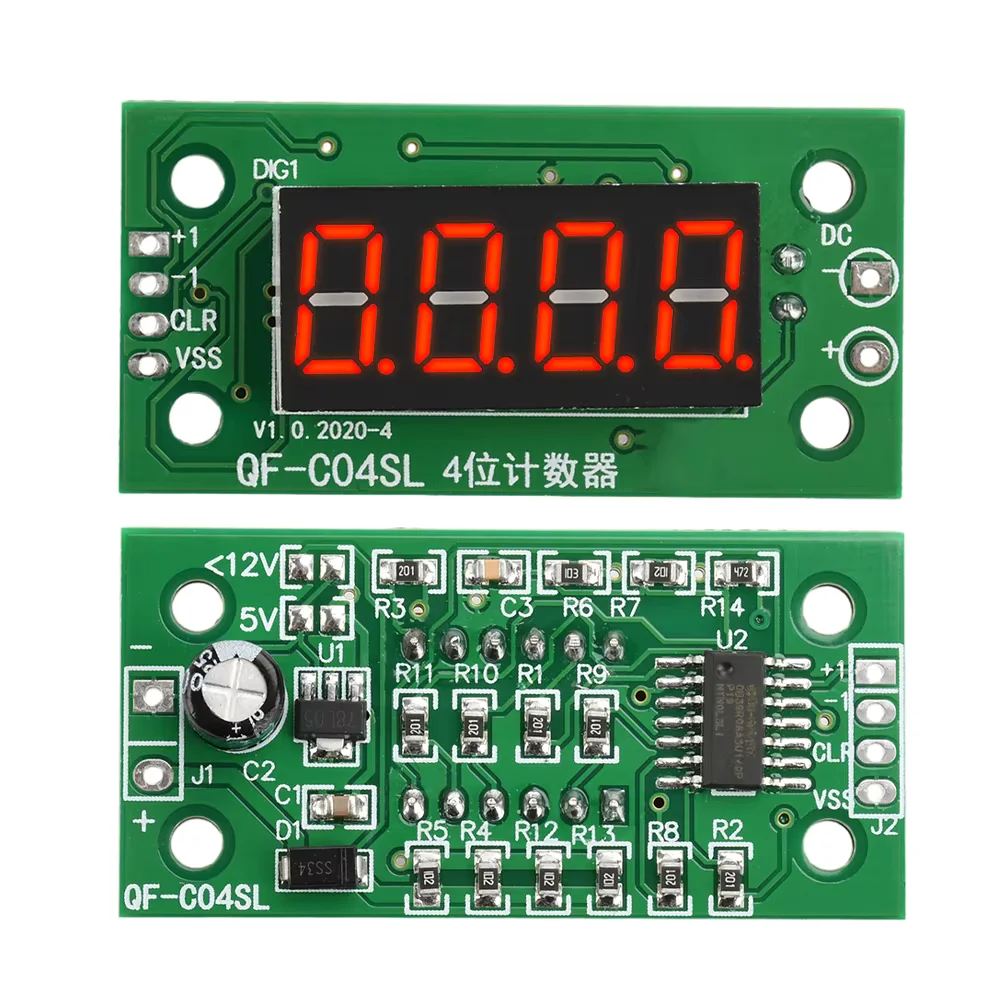 DC4-40V 0-9999 Electronic Digital Counter Module With Power Cut Memory Function