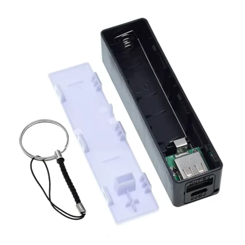 5V USB Plastic Body Power Bank Case for 18650 Battery