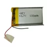 100mA 3.7V Rechargeable Li Polymer Battery With Protection Circuit and Wires