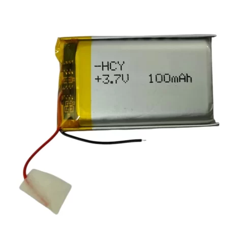 100mA 3.7V Rechargeable Li Polymer Battery With Protection Circuit and Wires