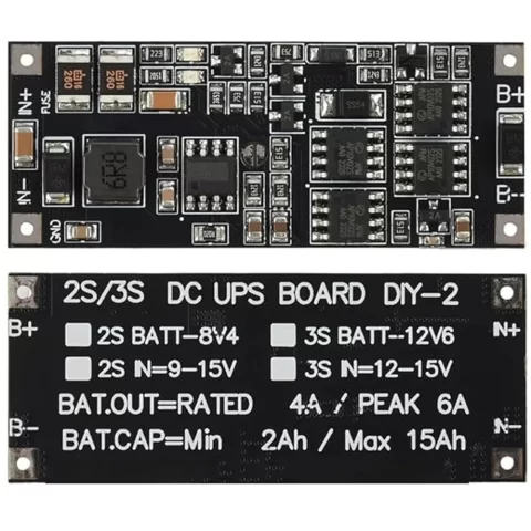 12V 50W 4A UPS Power Supply Module 3S Battery Charging Step-Up Protection
