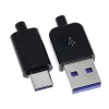 65W 5A PD Fast Charge Type-C USB Male Female Connector Pair
