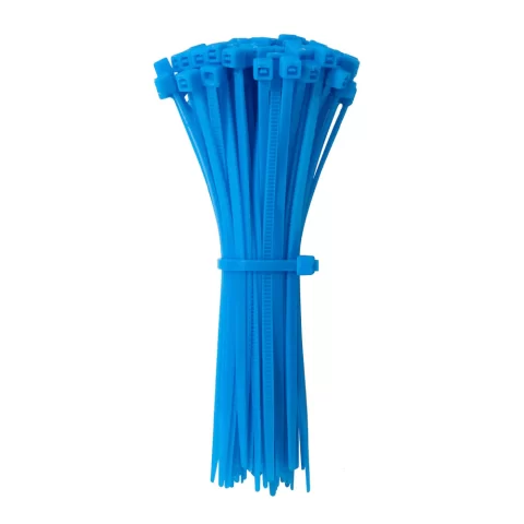 3x100mm Self-locking Nylon Cable Ties-Blue