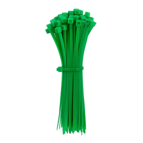 3x100mm Self-locking Nylon Cable Ties-Green