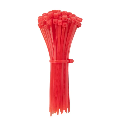 3x100mm Self-locking Nylon Cable Ties-Red