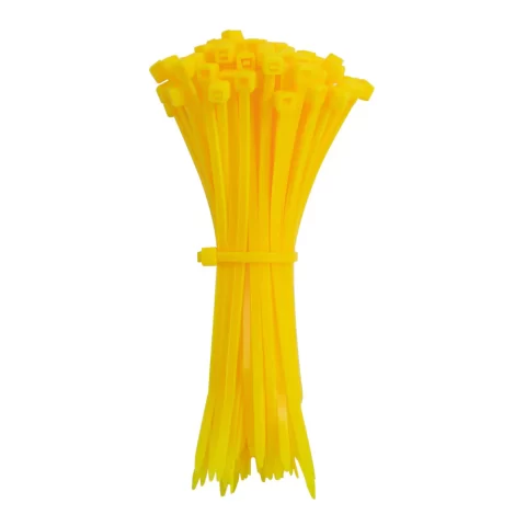 3x100mm Self-locking Nylon Cable Ties-Yellow
