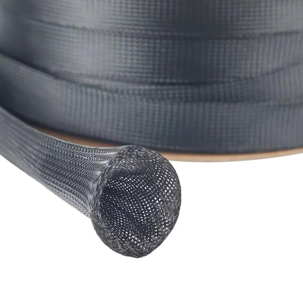 10mm Nylon Expandable Wire Braided Sleeve For Wire Protection