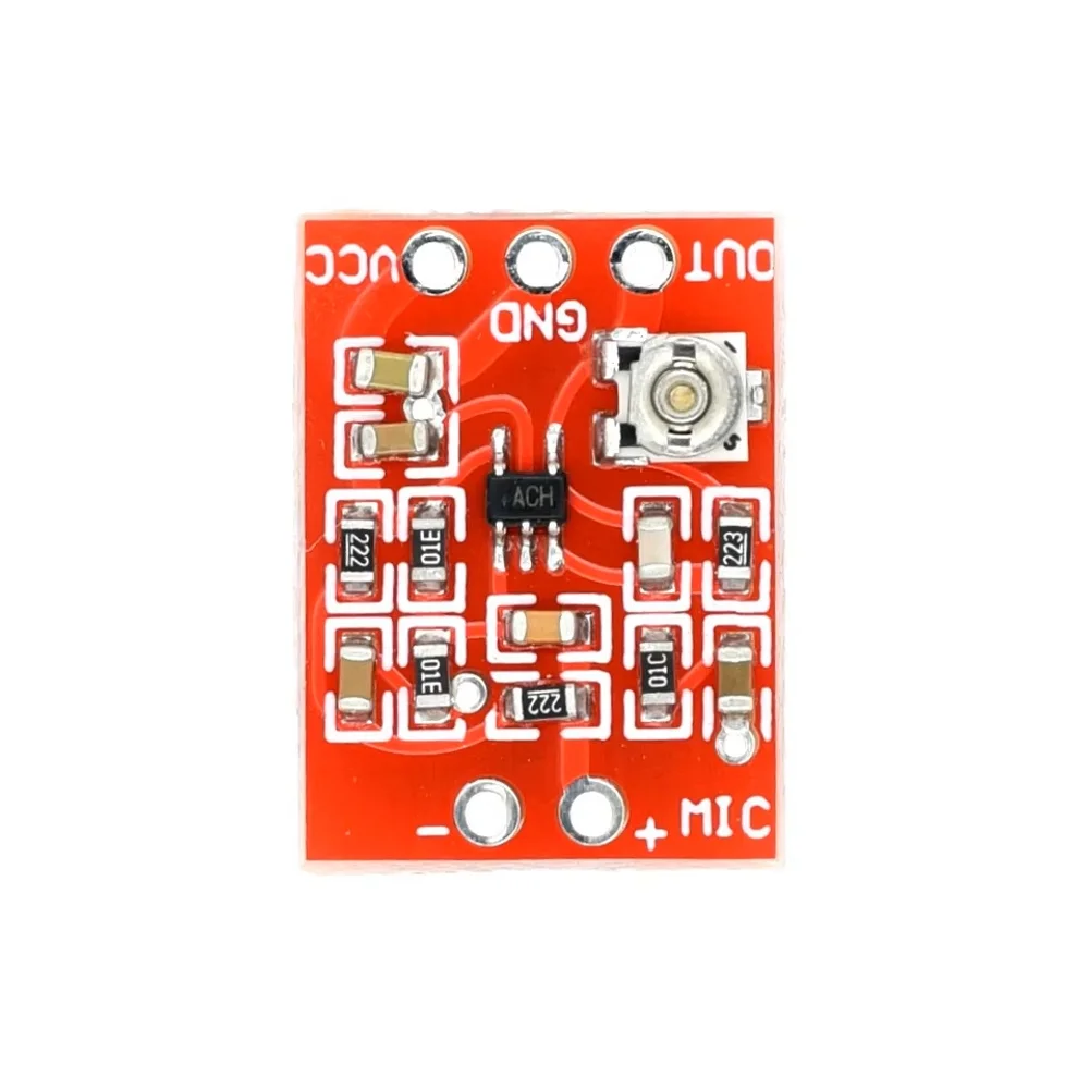 MAX4466 Electret Microphone Amplifier Module with Adjustable Gain